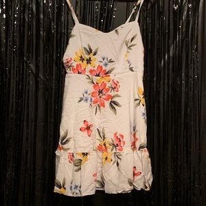 Old Navy White Floral Print Dress
